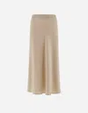 Herno Resort Skirt In Envers Satin In White