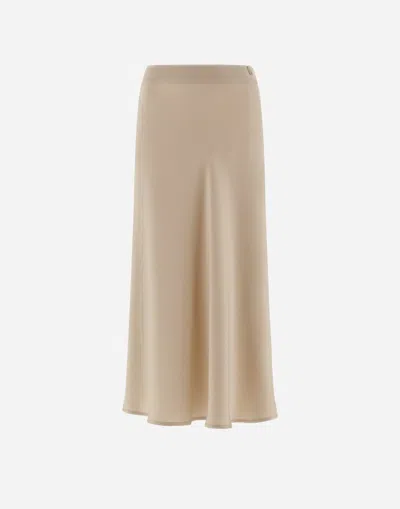 Herno Resort Skirt In Envers Satin In White