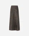 Herno Resort Skirt In Matt Sequins In Green