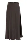 Herno Women Resort Skirt In Satin Envers In Brown