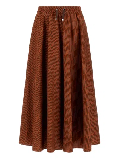 Herno Resort Skirt In Orange