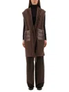 Herno Beige Warmy And Nylon Waistcoat In Brown