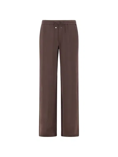 Herno Resort Straight Trousers In Brown