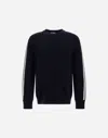 Herno Resort Sweater In Carded Pure Wool In Blue