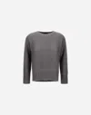 Herno Resort Sweater In Shiny Alpaca Wool In Gray