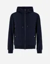 Herno カップルド ウールピケ＆ライトナイロン ストレッチ Resort スウェットシャツ In Navy Blue