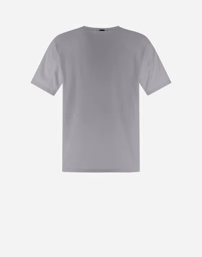 Herno Resort T-shirt In Basic Cotton In Grey