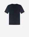 Herno Men Resort T-shirt In Cotton And Light Stretch Nylon In Navy Blue