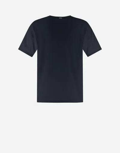 HERNO RESORT BASIC COTTON AND LIGHT STRETCH NYLON T-SHIRT