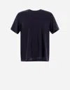 Herno Resort T-shirt In Soft Wool Jersey In Navy Blue