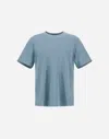 Herno Resort T-shirt In Basic Cotton & Light Stretch Nylon In Black