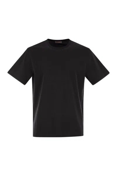 HERNO HERNO RESORT T-SHIRT IN COTTON AND LIGHT STRETCH NYLON