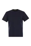 Herno Men Resort T-shirt In Cotton And Light Stretch Nylon In Blue