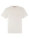 Herno Men Resort T-shirt In Cotton And Light Stretch Nylon In Neutral