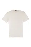 Herno Men Resort T-shirt In Cotton And Light Stretch Nylon In White