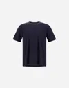 Herno Men Resort T-shirt In Cotton And Light Stretch Nylon In Blue