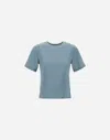Herno Resort T-shirt In Mercerised Cotton Jersey In Blue