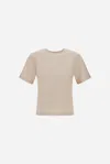 Herno Resort T-shirt In Mercerised Cotton Jersey In Neutral