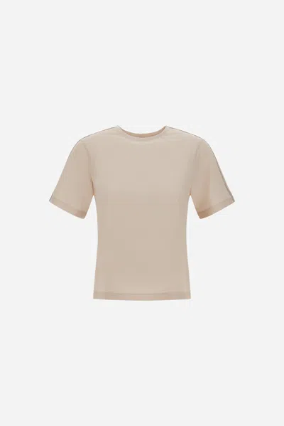 Herno Resort T-shirt In Mercerised Cotton Jersey In Neutral
