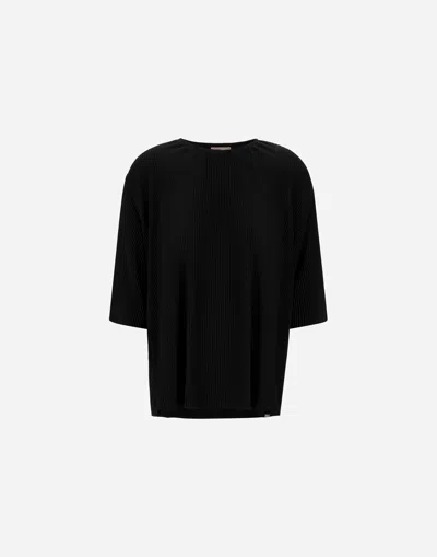 Herno Resort T-shirt In Pleated Jersey