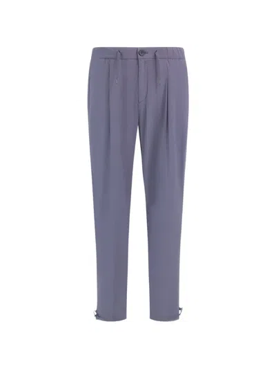 Herno Resort Tapered Trousers In Blue