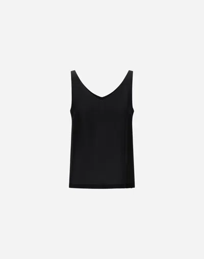 Herno Resort Top In Envers Satin In Black