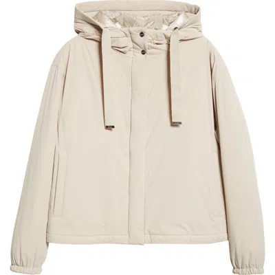 Herno Resort Travel Nylon Ponente Packable Hooded Jacket In Neutral