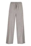 Herno Resort Trousers In Cashmere And Silk In Black