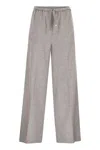 Herno Resort Trousers In Cashmere And Silk In Brown