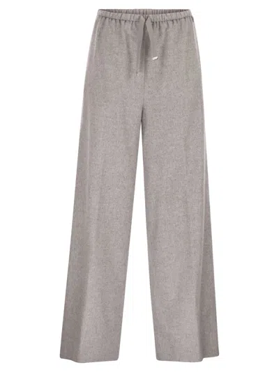 Herno Resort Trousers In Cashmere And Silk In Black