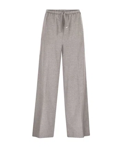 HERNO RESORT TROUSERS IN CASHMERE AND SILK