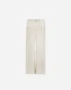Herno Resort Trousers In Check Linen In Neutral
