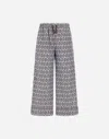 Herno Resort Trousers In Cotton Rectangular Print