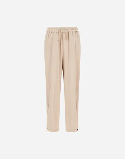 Herno Resort Trousers In Envers Satin In White