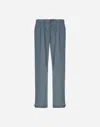 Herno Resort Trousers In Light Nylon Stretch In Blue