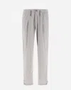 Herno Resort Trousers In Light Nylon Stretch In Light Grey