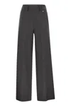 Herno Women Resort Trousers In Melange Fabric In Black