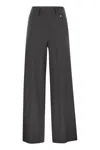 Herno Resort Trousers In Melange Fabric In Black