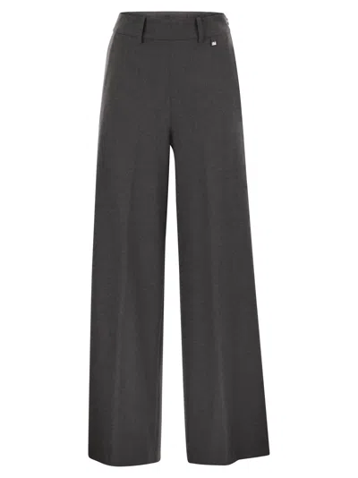 HERNO RESORT TROUSERS IN MELANGE FABRIC