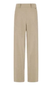 Herno Resort Trousers In Melange Flannel In Neutral