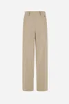 Herno Resort Trousers In Melange Flannel In Neutral