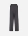 Herno Resort Trousers In Melange Flannel In Blue