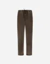 Herno Resort Trousers In New Linen In Brown