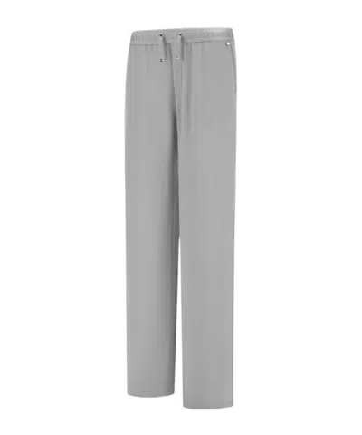 Herno Resort Trousers In Satin In Gray