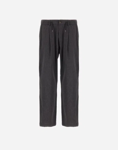 Herno Resort Trousers In Wool Knickerbocker In Gray