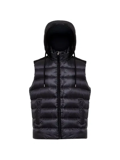 Herno Resort Ultralight Hooded Gilet In Blue