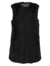 Herno Black Sleeveless Vest With Concealed Closure On The Front