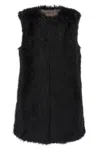 Herno Black Sleeveless Vest With Concealed Closure On The Front In Black