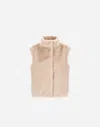 Herno Resort Vest In Faux Mink Fur