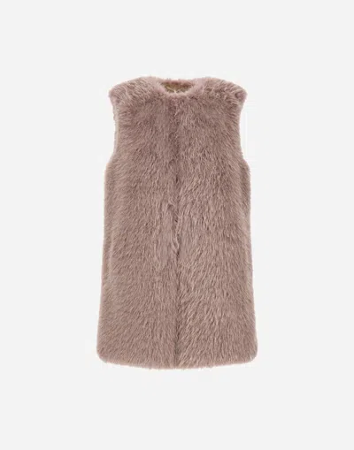 Herno Resort Vest In Fullness Faux Fur